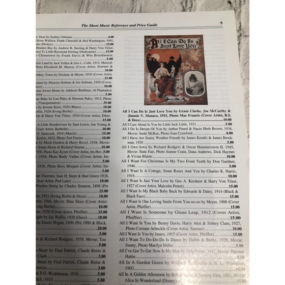 Table Book Sheet Music Reference & Price Guide Second Edition Guiheen Pafik 1998 - Picture 4 of 13